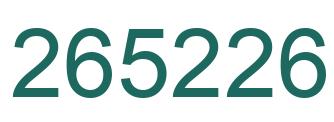 Number 265226 green image