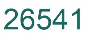 Number 26541 green image