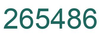 Number 265486 green image