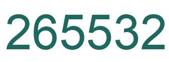 Number 265532 green image