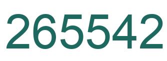 Number 265542 green image