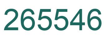 Number 265546 green image