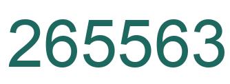 Number 265563 green image