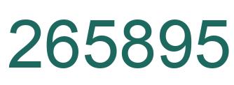 Number 265895 green image