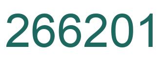 Number 266201 green image