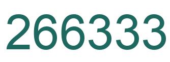 Number 266333 green image