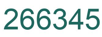 Number 266345 green image
