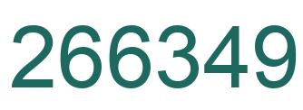 Number 266349 green image
