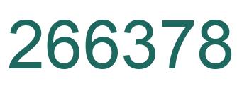 Number 266378 green image