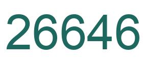 Number 26646 green image