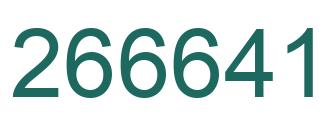 Number 266641 green image