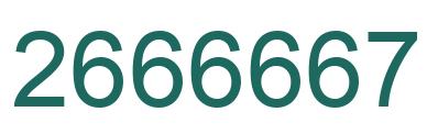 Number 2666667 green image