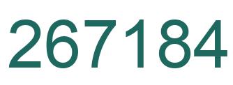 Number 267184 green image