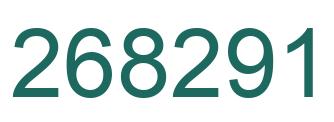Number 268291 green image