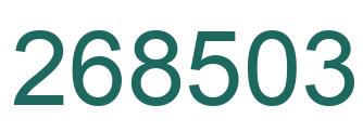 Number 268503 green image