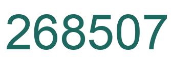 Number 268507 green image