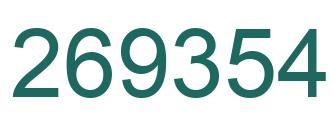 Number 269354 green image