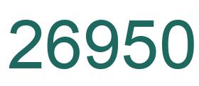 Number 26950 green image