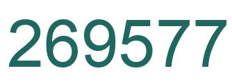 Number 269577 green image