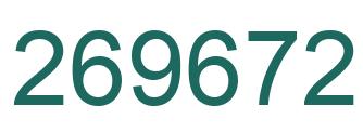 Number 269672 green image