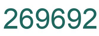 Number 269692 green image