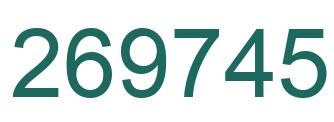 Number 269745 green image