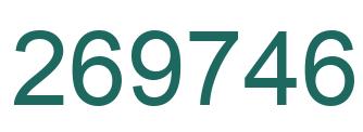 Number 269746 green image