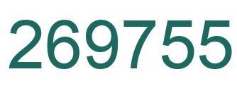 Number 269755 green image