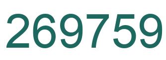 Number 269759 green image