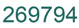Number 269794 green image