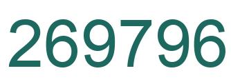 Number 269796 green image