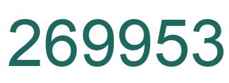 Number 269953 green image
