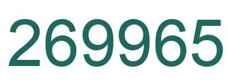 Number 269965 green image
