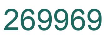 Number 269969 green image
