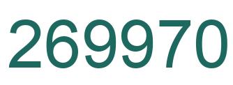 Number 269970 green image