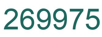Number 269975 green image