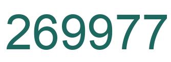 Number 269977 green image