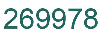 Number 269978 green image