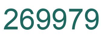 Number 269979 green image