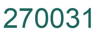 Number 270031 green image