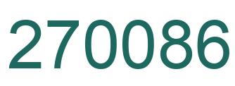Number 270086 green image