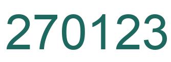 Number 270123 green image