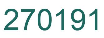Number 270191 green image