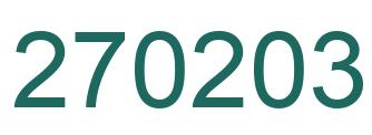 Number 270203 green image