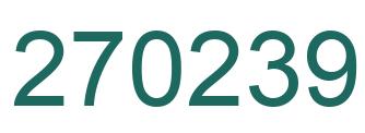 Number 270239 green image