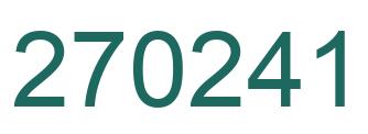 Number 270241 green image