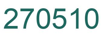 Number 270510 green image