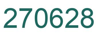 Number 270628 green image