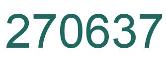 Number 270637 green image