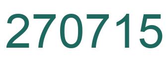 Number 270715 green image